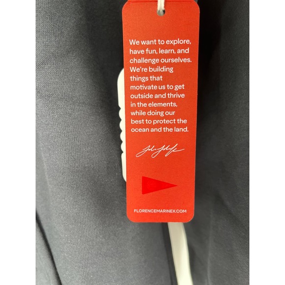 NEW! Florence Marine X Size Small Burgee 2.0 Hoodie Black $85 Organic Cotton - Picture 8 of 11